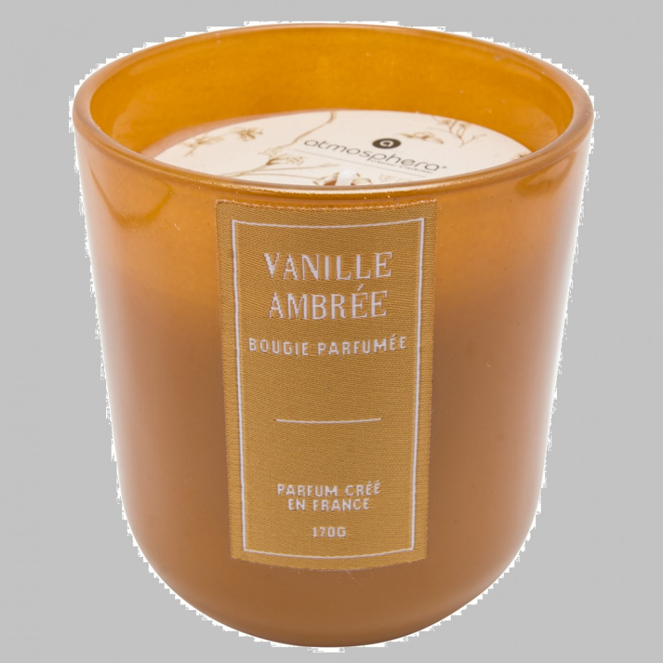 Glass candle, vanilla, 170g, D 8.5, H8.5cm