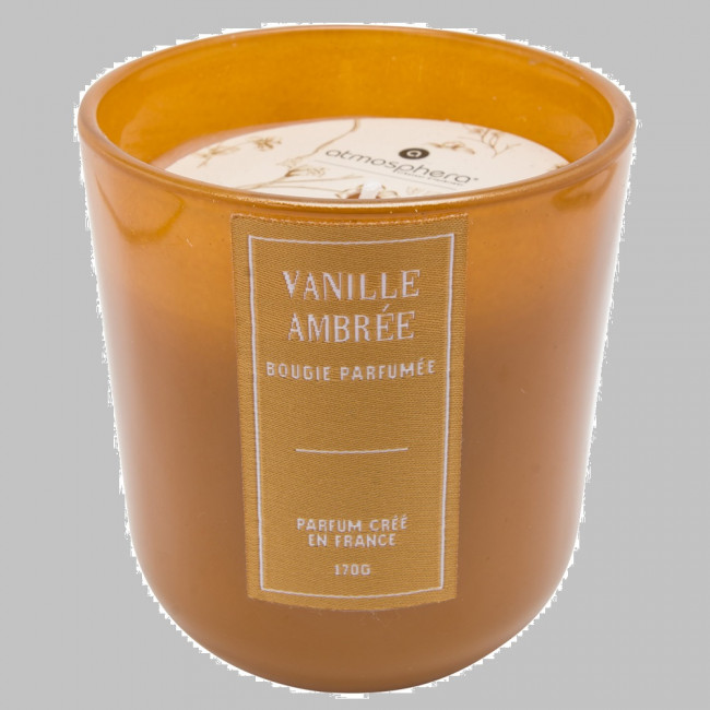 Glass candle, vanilla, 170g, D 8.5, H8.5cm
