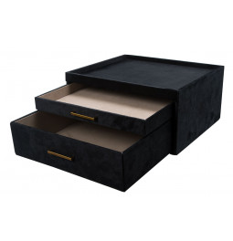 Jewellery box Taberno, black/light gray, 32x27x15.5cn