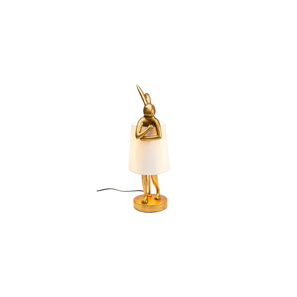 Table lamp Rabbit, golden/white, H50cm
