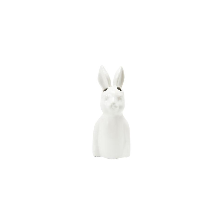 Vase Bunny Fine Earthenware, white, 11.7x11x27.6cm