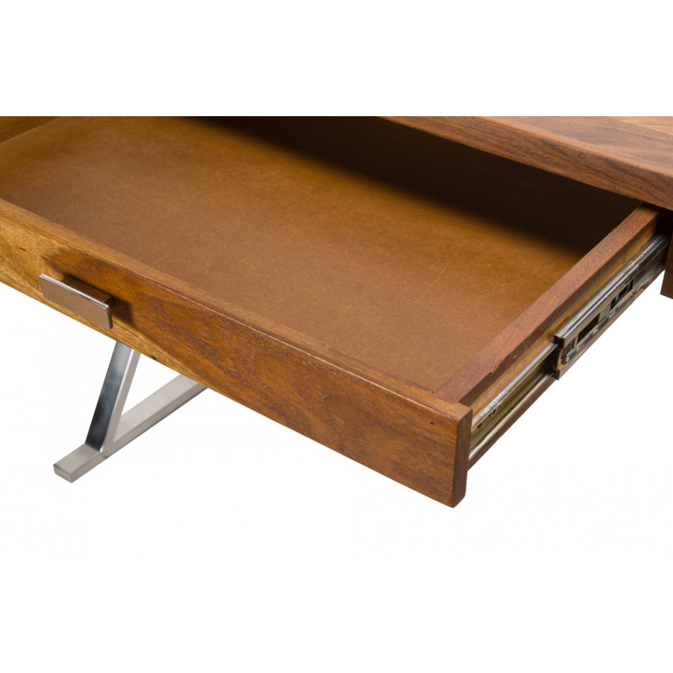 Desk Smile with 1 drawer, sheesham, 120x55x7cm