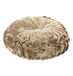 Decorative pillow Saksija 8, velvet, taupe, D40cm