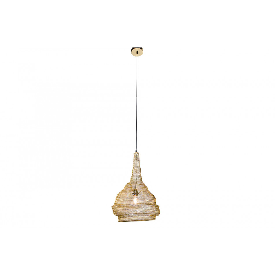 Ceiling lamp Landau, shiny brass plating, D40, H56-97cm