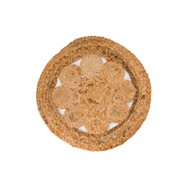 Placemat Jute lace, D38cm