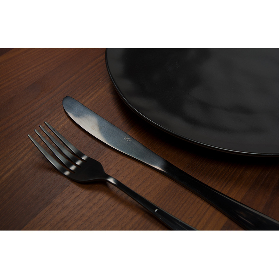 Cutlery set 16 pc Inox Shadow, black