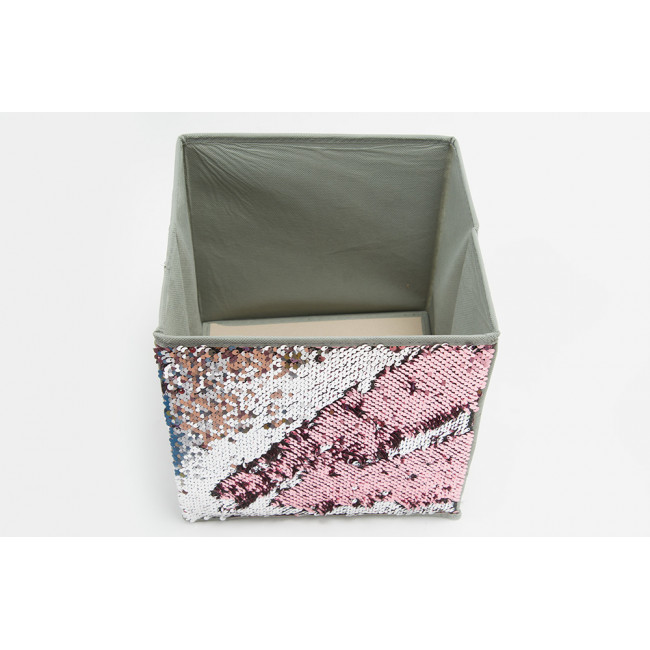 Storage box with sequin, 24x28x24cm