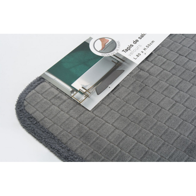 Bath mat Silv, grey, 50x80cm