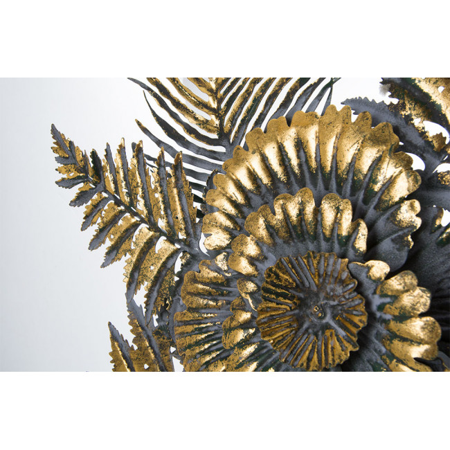 Wall decor Dala Flower, metal, 61x57cm