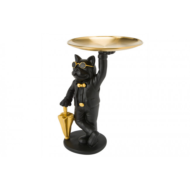 Decorative figure Cat with tray, 20x17x27cm