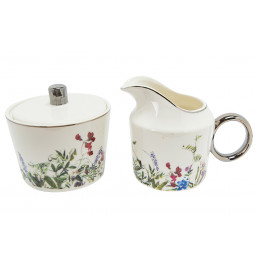 Sugar and milk jars  Elfique, porcelain,9.5x10cm,13.5x10