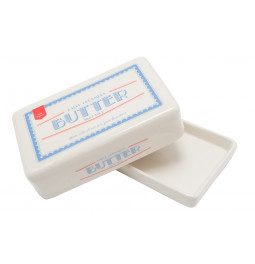 Butter tray Butter, white, 6.5x17.5x10.5cm