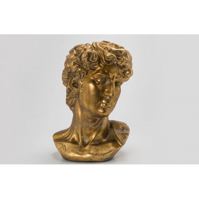 Decorative flower pot Hallen, gold, 21.5x18.5x29cm