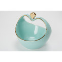 Decorative bowl Werona II, blue/gold, 13x13x12.5cm