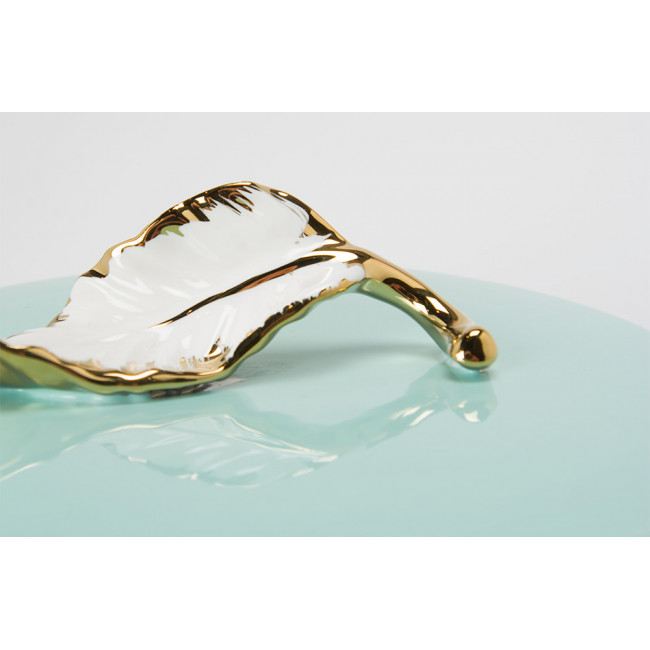 Decorative bowl Waleta, blue/gold,18x18x10.5cm