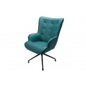 Armchair Dallas, teal, 103x75.5x70cm, seat h 50cm