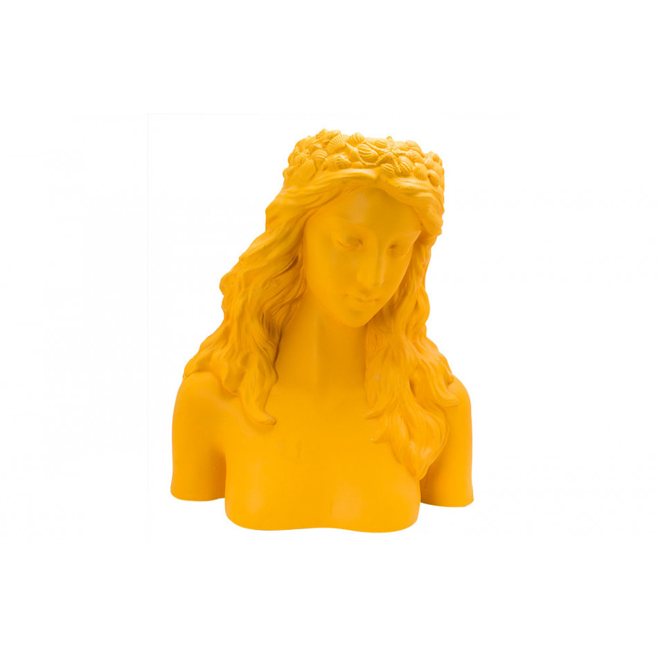 Decorative flower pot Ladys Head, yellow, 48x33x57cm