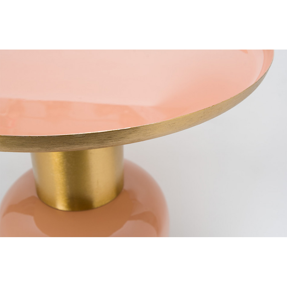 Table Lilla, brass pating with enamel 7591C, D41x41cm
