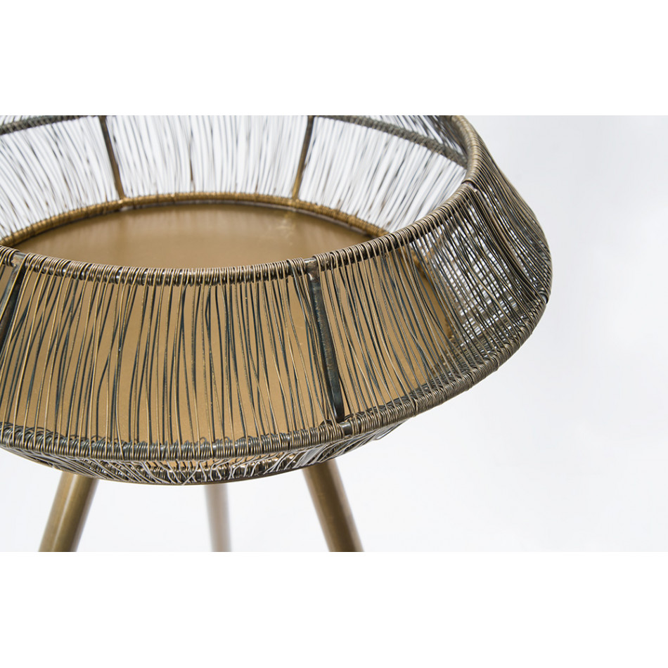 Table Lia, copper antique,  H50xD32cm