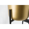Pot on stand Lilberg, brass antique, frame black matt 22x22x