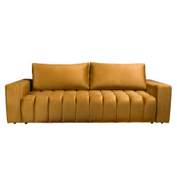 Sofa Elazo, mustard velvet, 245x85x97cm