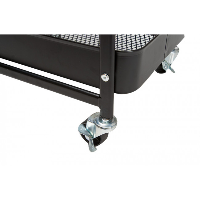 Kitchen trolley, metal, black, H75x30x46cm