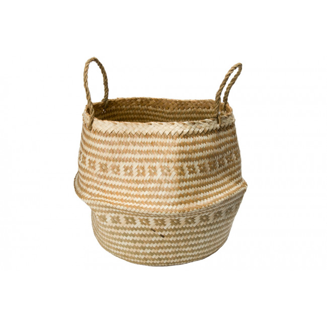 Basket, white, D34 x H31cm