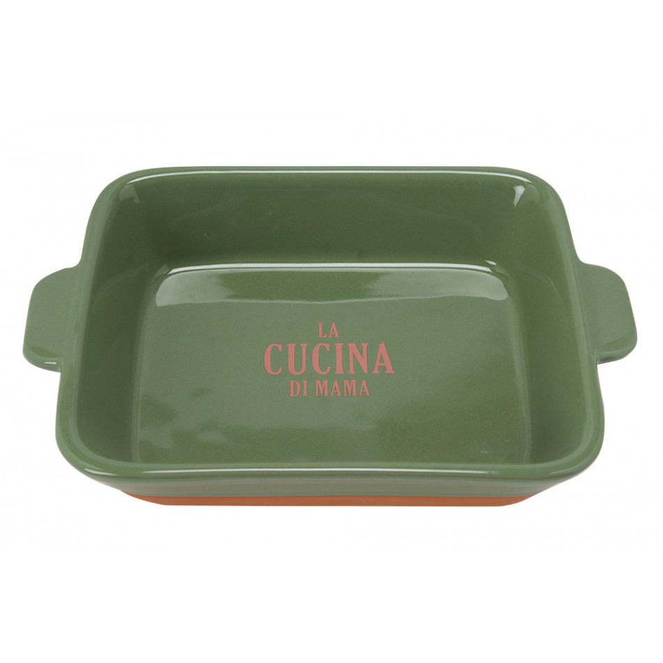 Oven dish, green, 26.2x17.7x5.5cm