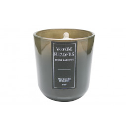 Glass candle, sili eukaly,170g, D8, H8.5cm