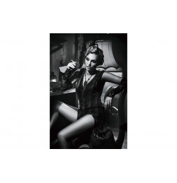 Digitalprint Smoking women in charleston dress, 80x120cm