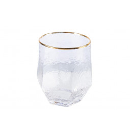 Water tumbler, gold, H10.5, D8-9.5 cm, 450ml