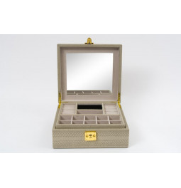 Jewellery box Hamilton, beige snake, 28x26x10.5cm
