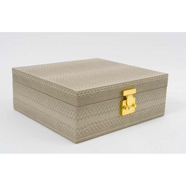 Jewellery box Hamilton, beige snake, 28x26x10.5cm