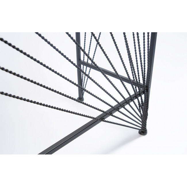 Console Bamberg M, mirror top, black, H70x90x25cm