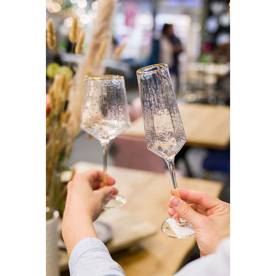 Champagne glass Bomond, gold, H25, D4-6 cm, 200ml