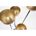 Planter/candleholder Quattro, black/gold, 36x36x H97cm