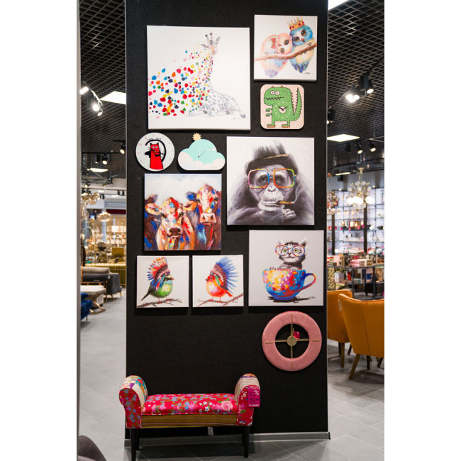 Wall clock Luminous Cloudy, wood, 29x37x4.9cm