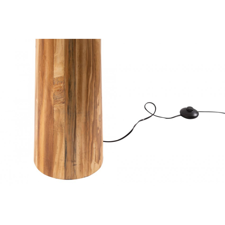 Floor lamp Moora with linen shade, E27 40W, H133.5x 20x20cm