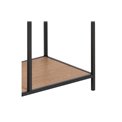 Bookcase Seaford x5, oak/black frame, 77x35x185cm