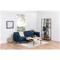 Bookcase Seaford x5, oak/black frame, 77x35x185cm