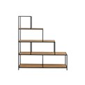 Bookcase Seaford II, oak/black frame,135x35x150cm