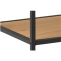 Bookcase Seaford II, oak/black frame,135x35x150cm