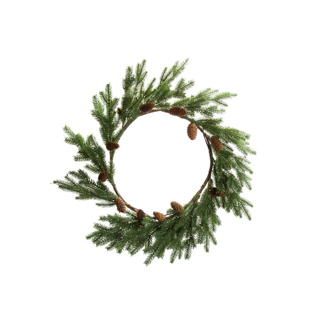 Decorative spruce wreath, green, 60cm