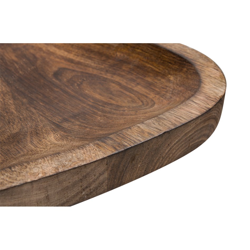 Decorative plate Lamira S, mango brown,  D20, H3cm