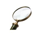 Brass/aluminium magnifier 4 ba/green,27x10x3cm