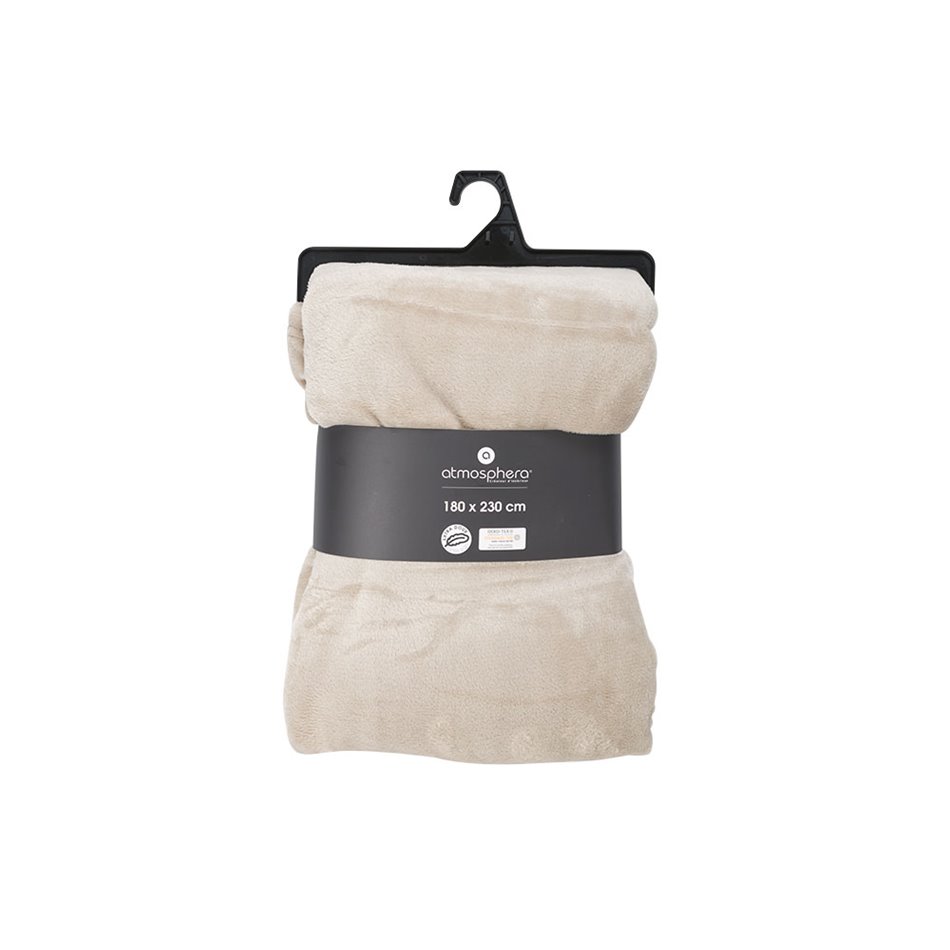 Blanket flanel Atmosphera, linen, 180x230cm
