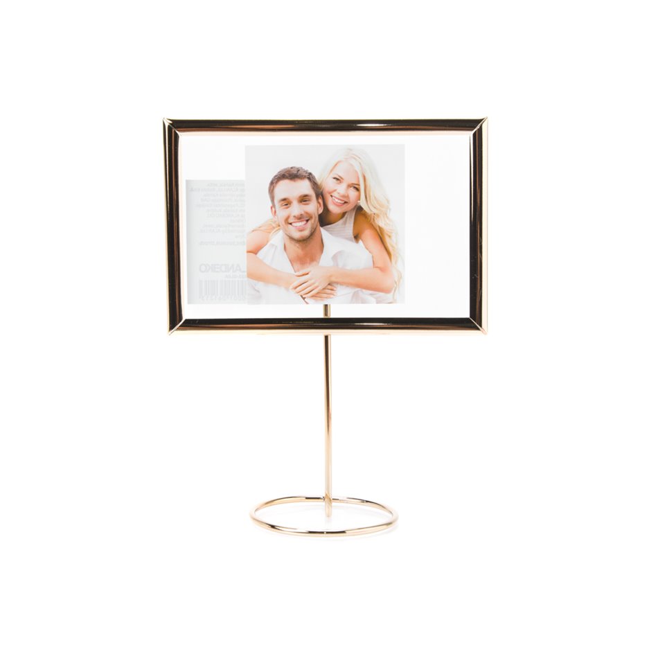 Photo frame Kairala, steel, golden, 9x9cm