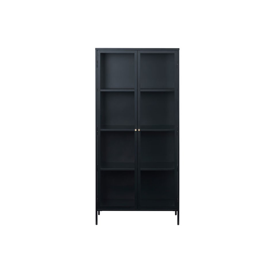 Metal cabinet Carmel, black, H190x90x41cm