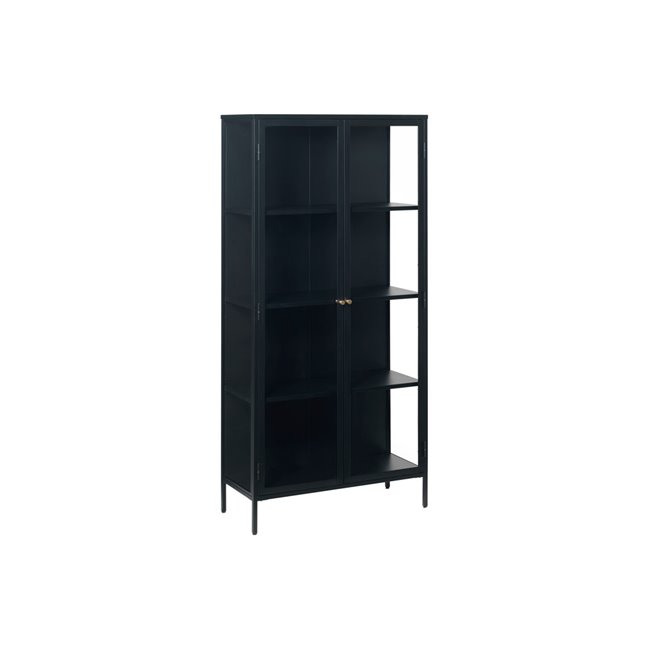 Metal cabinet Carmel, black, H190x90x41cm