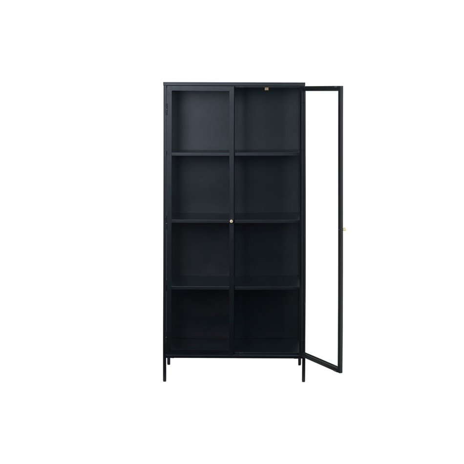 Metal cabinet Carmel, black, H190x90x41cm